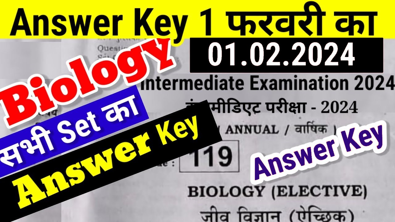 1 February Biology Answer Key